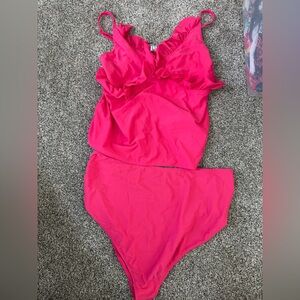 Maternity Hot Pink Bikini Set